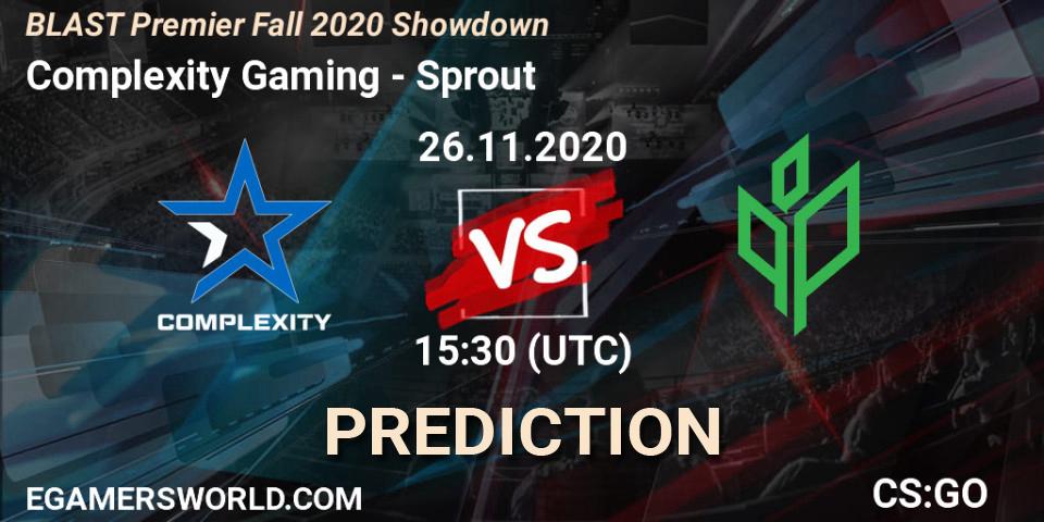 Complexity Gaming - Sprout: ennuste. 24.11.2020 at 12:30, Counter-Strike (CS2), BLAST Premier Fall 2020 Showdown