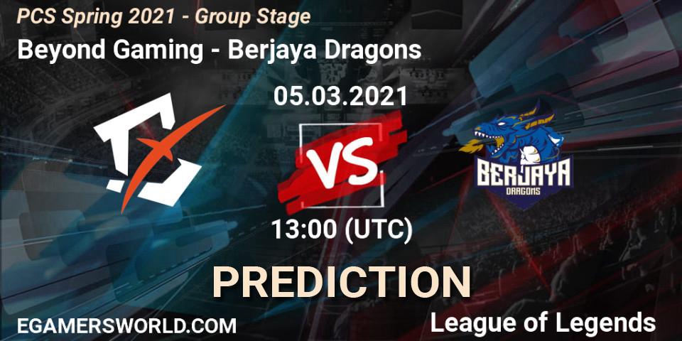 Beyond Gaming - Berjaya Dragons: ennuste. 05.03.2021 at 13:00, LoL, PCS Spring 2021 - Group Stage