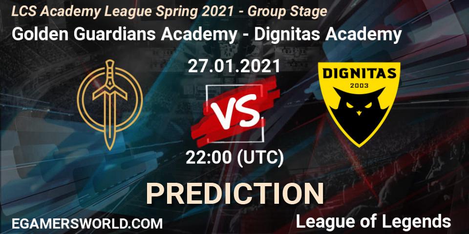 Golden Guardians Academy - Dignitas Academy: ennuste. 27.01.2021 at 22:00, LoL, LCS Academy League Spring 2021 - Group Stage
