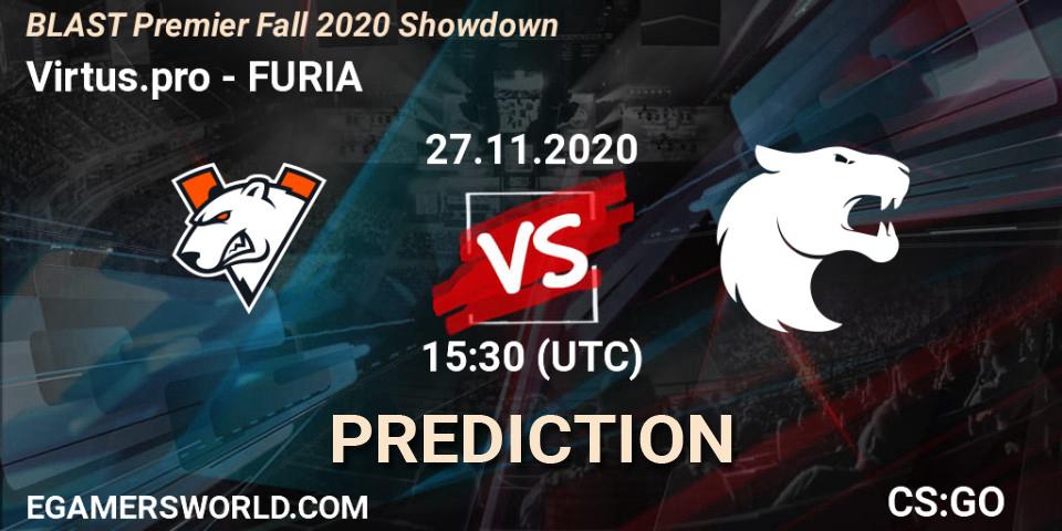 Virtus.pro - FURIA: ennuste. 27.11.2020 at 15:30, Counter-Strike (CS2), BLAST Premier Fall 2020 Showdown