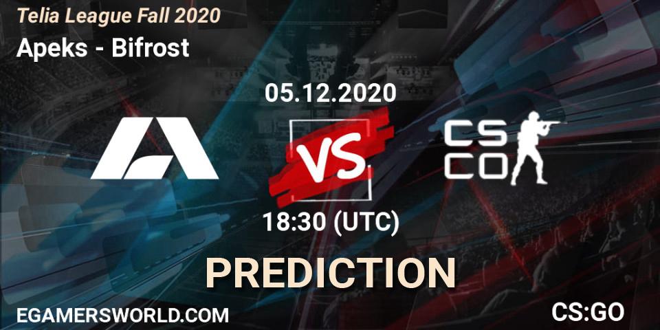 Apeks - Bifrost: ennuste. 05.12.2020 at 18:30, Counter-Strike (CS2), Telia League Fall 2020