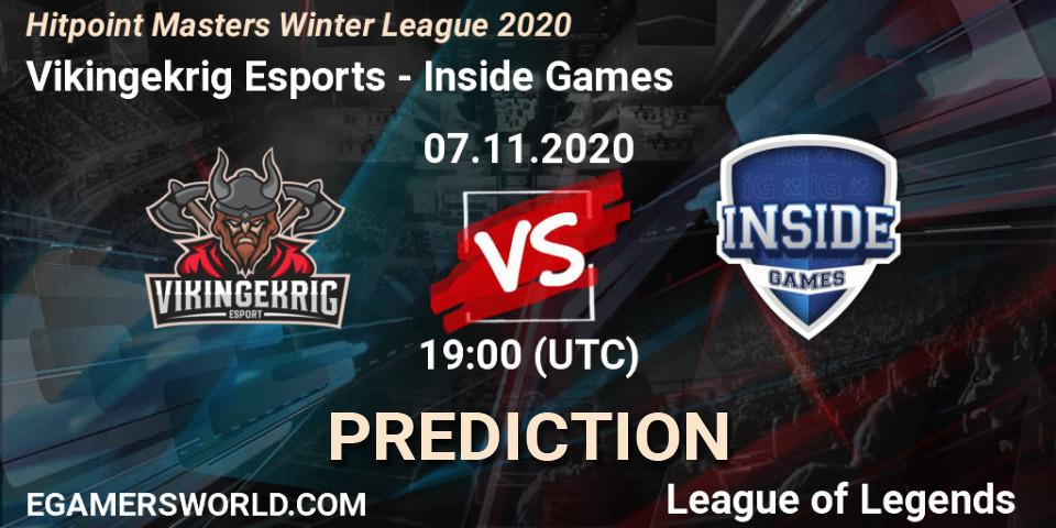 Vikingekrig Esports - Inside Games: ennuste. 07.11.2020 at 19:00, LoL, Hitpoint Masters Winter League 2020