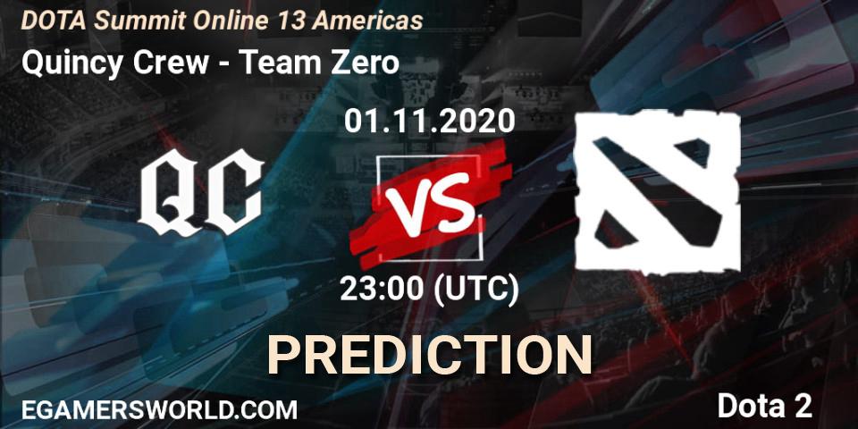 Quincy Crew - Team Zero: ennuste. 01.11.2020 at 23:19, Dota 2, DOTA Summit 13: Americas