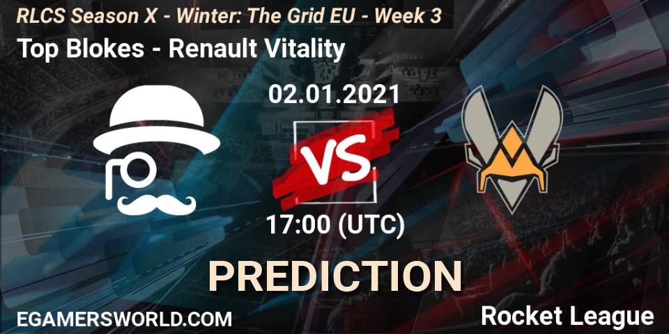 Top Blokes - Renault Vitality: ennuste. 02.01.21, Rocket League, RLCS Season X - Winter: The Grid EU - Week 3