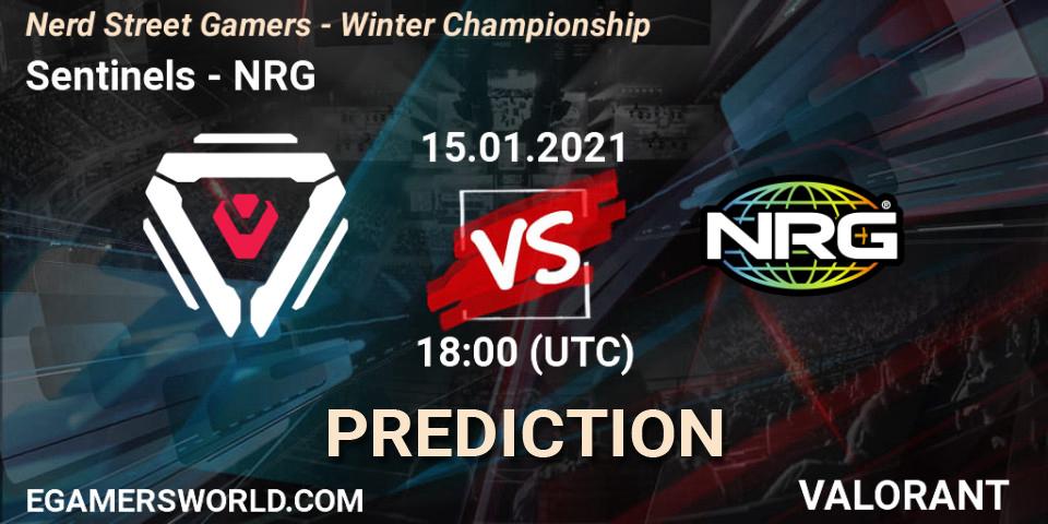 Sentinels - NRG: ennuste. 15.01.2021 at 18:00, VALORANT, Nerd Street Gamers - Winter Championship
