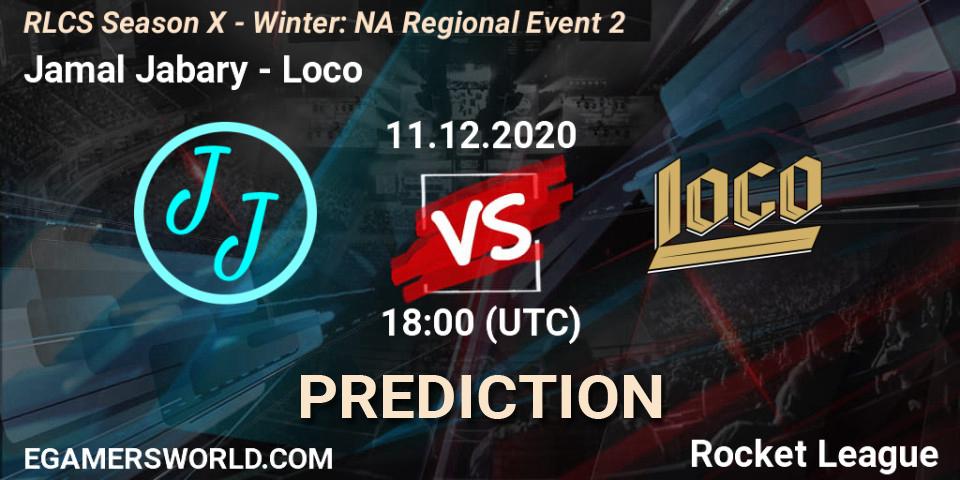 Jamal Jabary - Loco: ennuste. 11.12.2020 at 18:00, Rocket League, RLCS Season X - Winter: NA Regional Event 2