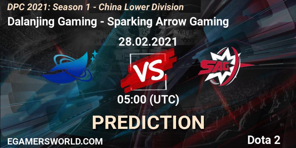 Dalanjing Gaming - Sparking Arrow Gaming: ennuste. 28.02.2021 at 05:02, Dota 2, DPC 2021: Season 1 - China Lower Division