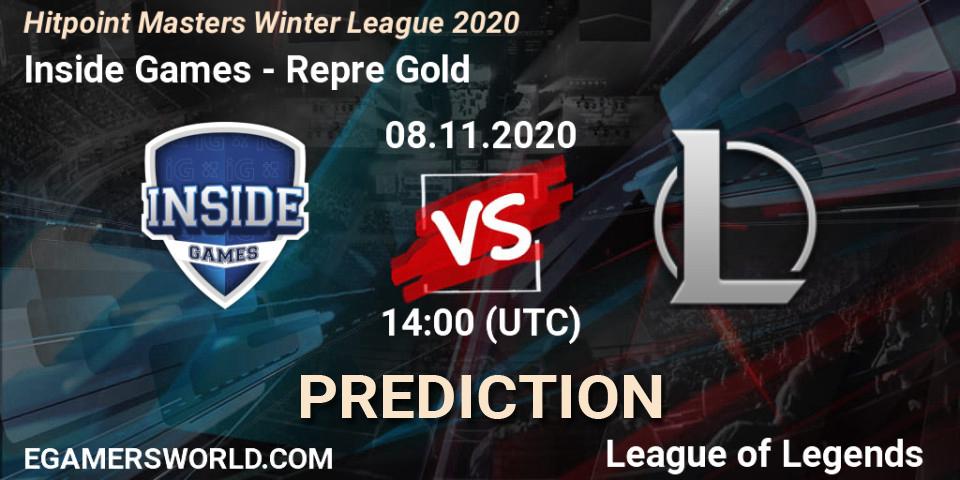 Inside Games - Repre Gold: ennuste. 08.11.2020 at 14:00, LoL, Hitpoint Masters Winter League 2020