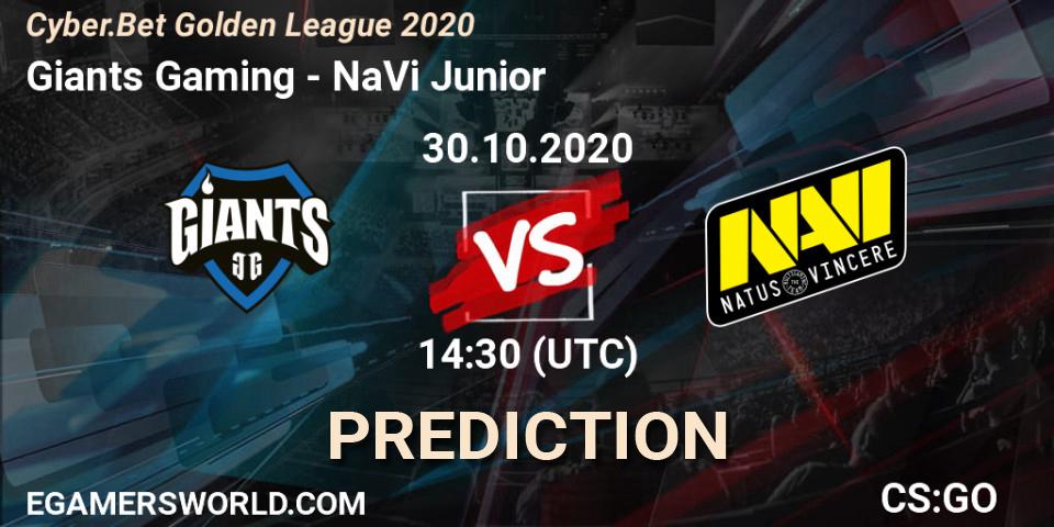 Giants Gaming - NaVi Junior: ennuste. 30.10.2020 at 14:30, Counter-Strike (CS2), Cyber.Bet Golden League 2020
