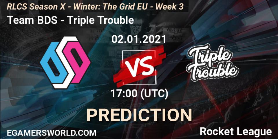 Team BDS - Triple Trouble: ennuste. 02.01.2021 at 17:00, Rocket League, RLCS Season X - Winter: The Grid EU - Week 3