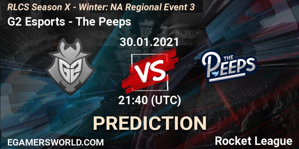 G2 Esports - The Peeps: ennuste. 30.01.2021 at 21:40, Rocket League, RLCS Season X - Winter: NA Regional Event 3