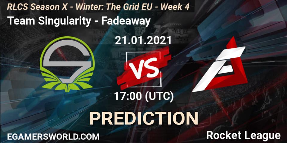Team Singularity - Fadeaway: ennuste. 21.01.21, Rocket League, RLCS Season X - Winter: The Grid EU - Week 4