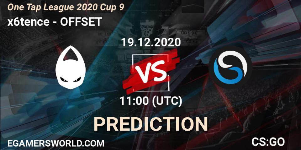 x6tence - OFFSET: ennuste. 19.12.2020 at 11:00, Counter-Strike (CS2), One Tap League 2020 Cup 9