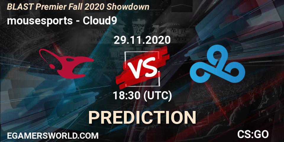 mousesports - Cloud9: ennuste. 29.11.2020 at 19:25, Counter-Strike (CS2), BLAST Premier Fall 2020 Showdown