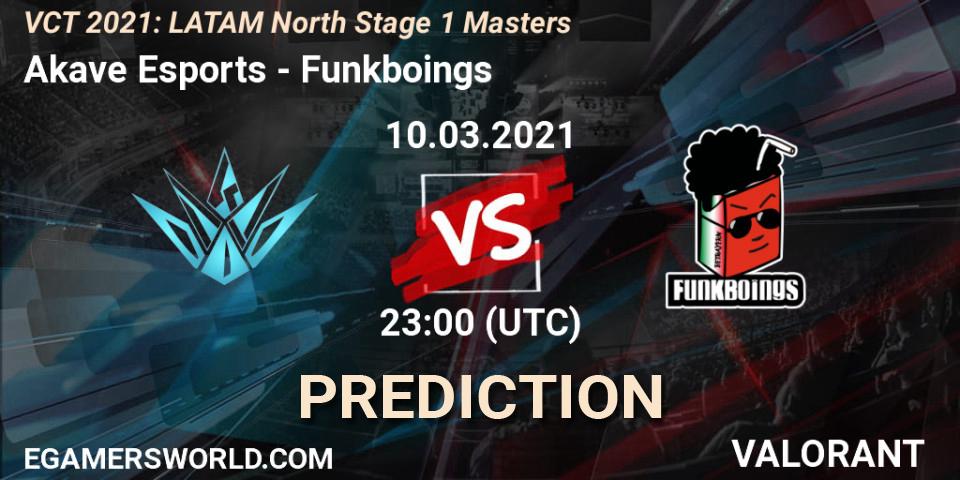 Akave Esports - Funkboings: ennuste. 10.03.2021 at 23:00, VALORANT, VCT 2021: LATAM North Stage 1 Masters