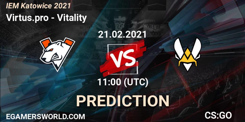 Virtus.pro - Vitality: ennuste. 21.02.2021 at 11:00, Counter-Strike (CS2), IEM Katowice 2021