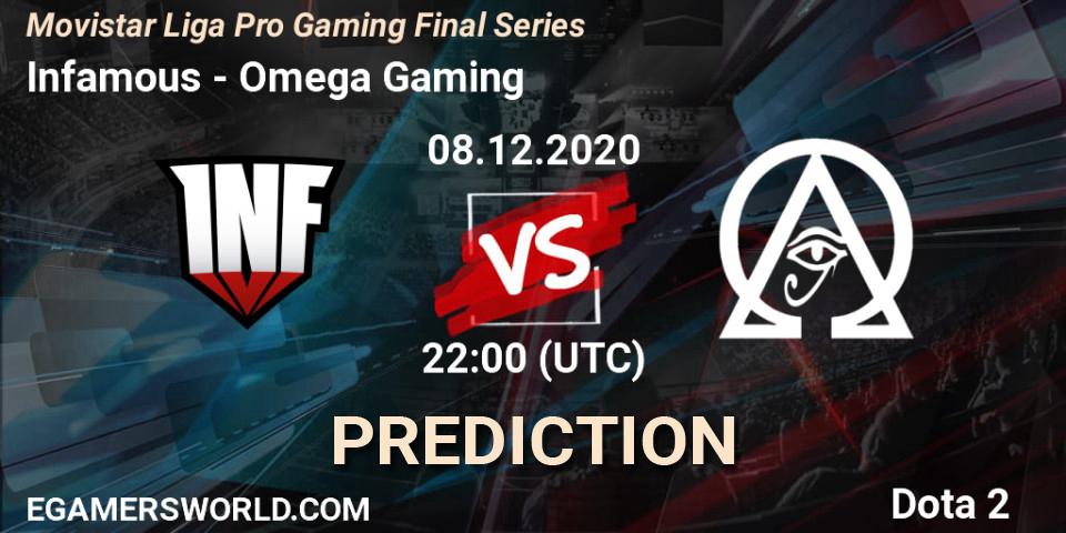 Infamous - Omega Gaming: ennuste. 08.12.2020 at 22:00, Dota 2, Movistar Liga Pro Gaming Final Series