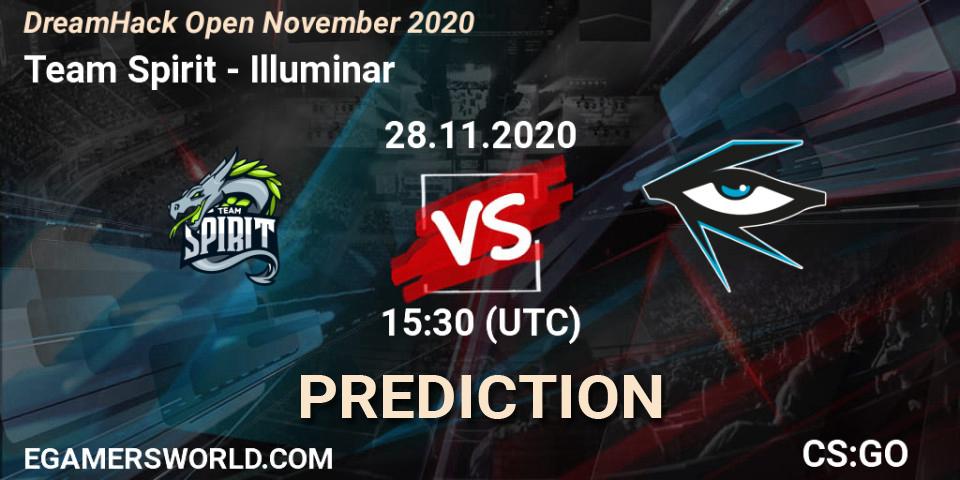 Team Spirit - Illuminar: ennuste. 28.11.2020 at 15:30, Counter-Strike (CS2), DreamHack Open November 2020