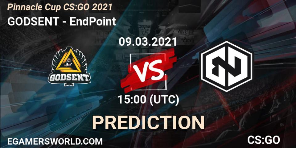 GODSENT - EndPoint: ennuste. 09.03.2021 at 18:00, Counter-Strike (CS2), Pinnacle Cup #1