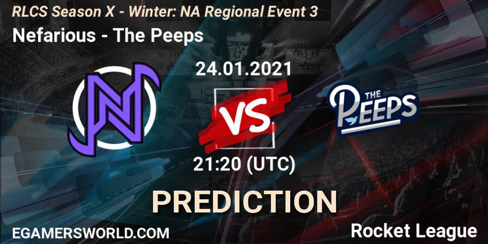 Nefarious - The Peeps: ennuste. 24.01.2021 at 21:20, Rocket League, RLCS Season X - Winter: NA Regional Event 3