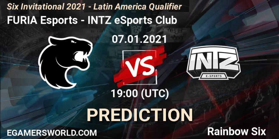 FURIA Esports - INTZ eSports Club: ennuste. 07.01.2021 at 19:00, Rainbow Six, Six Invitational 2021 - Latin America Qualifier