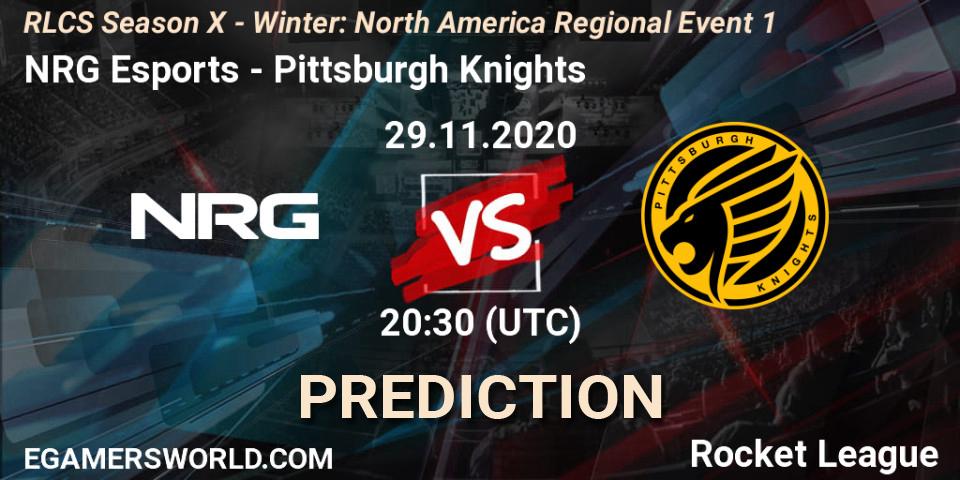 NRG Esports - Pittsburgh Knights: ennuste. 29.11.2020 at 20:30, Rocket League, RLCS Season X - Winter: North America Regional Event 1
