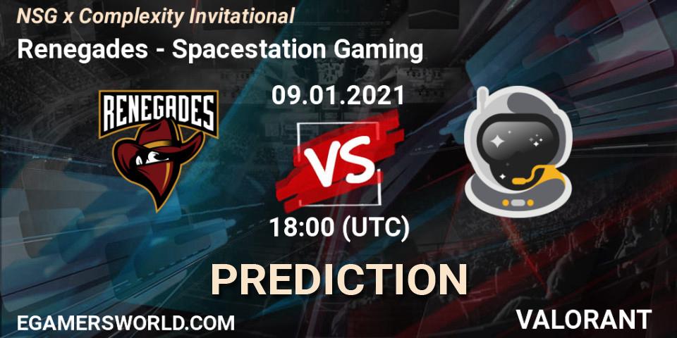 Renegades - Spacestation Gaming: ennuste. 09.01.2021 at 21:00, VALORANT, NSG x Complexity Invitational