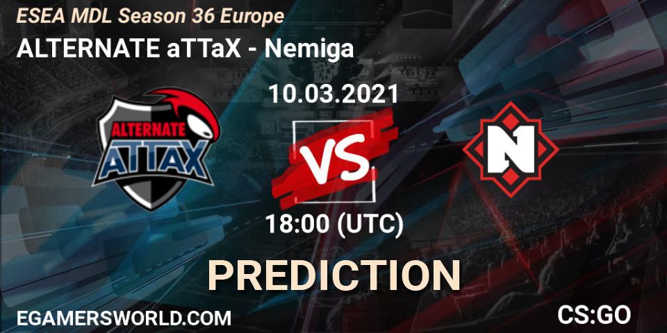 ALTERNATE aTTaX - Nemiga: ennuste. 10.03.2021 at 18:00, Counter-Strike (CS2), MDL ESEA Season 36: Europe - Premier division