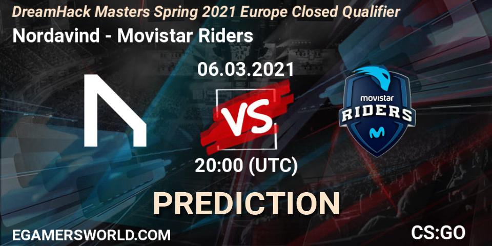 Nordavind - Movistar Riders: ennuste. 06.03.2021 at 20:15, Counter-Strike (CS2), DreamHack Masters Spring 2021 Europe Closed Qualifier