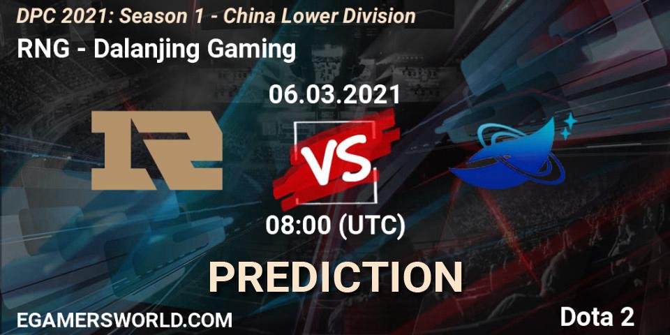 RNG - Dalanjing Gaming: ennuste. 06.03.2021 at 08:00, Dota 2, DPC 2021: Season 1 - China Lower Division