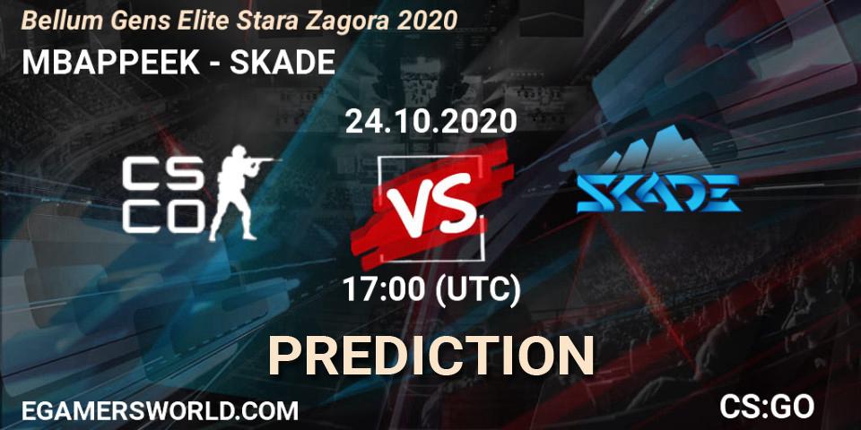 MBAPPEEK - SKADE: ennuste. 24.10.2020 at 17:10, Counter-Strike (CS2), Bellum Gens Elite Stara Zagora 2020