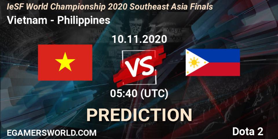 Vietnam - Philippines: ennuste. 10.11.2020 at 05:40, Dota 2, IeSF World Championship 2020 Southeast Asia Finals