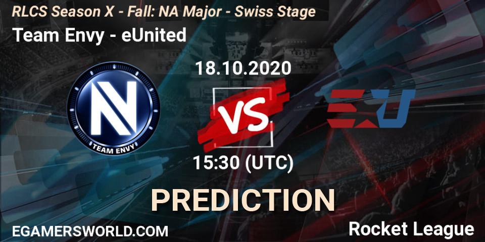Team Envy - eUnited: ennuste. 18.10.2020 at 15:30, Rocket League, RLCS Season X - Fall: NA Major - Swiss Stage
