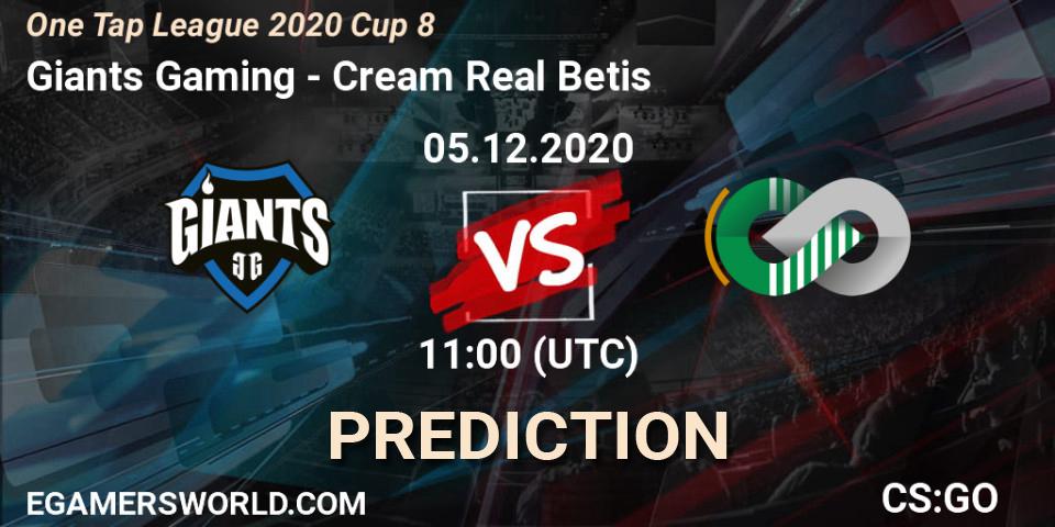 Giants Gaming - Cream Real Betis: ennuste. 05.12.20, CS2 (CS:GO), One Tap League 2020 Cup 8