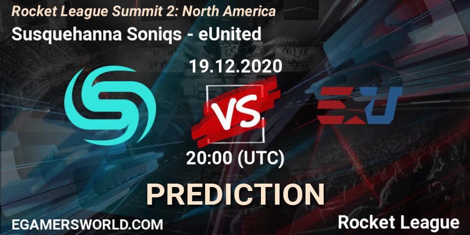 Susquehanna Soniqs - eUnited: ennuste. 19.12.2020 at 20:00, Rocket League, Rocket League Summit 2: North America
