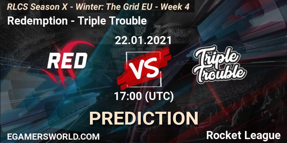 Redemption - Triple Trouble: ennuste. 22.01.21, Rocket League, RLCS Season X - Winter: The Grid EU - Week 4