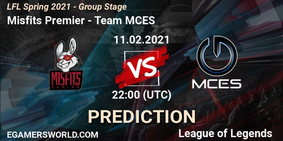 Misfits Premier - Team MCES: ennuste. 11.02.21, LoL, LFL Spring 2021 - Group Stage