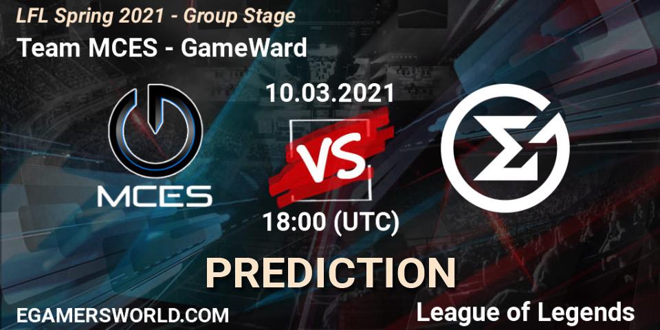 Team MCES - GameWard: ennuste. 10.03.2021 at 18:00, LoL, LFL Spring 2021 - Group Stage