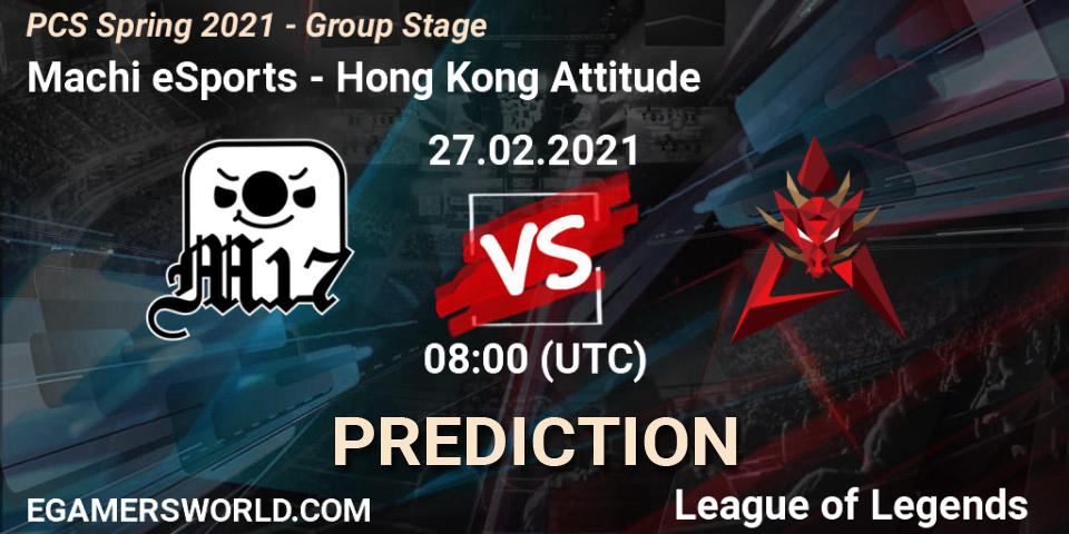 Machi eSports - Hong Kong Attitude: ennuste. 27.02.2021 at 08:30, LoL, PCS Spring 2021 - Group Stage