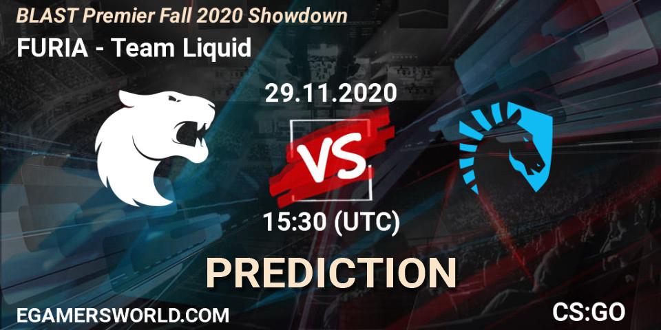 FURIA - Team Liquid: ennuste. 29.11.2020 at 15:30, Counter-Strike (CS2), BLAST Premier Fall 2020 Showdown