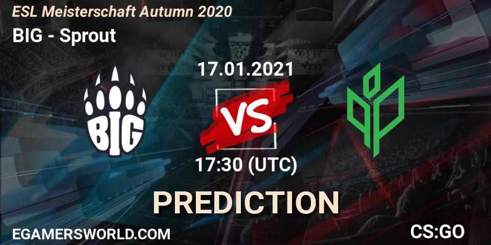 BIG - Sprout: ennuste. 17.01.2021 at 17:30, Counter-Strike (CS2), ESL Meisterschaft Autumn 2020