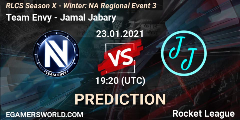 Team Envy - Jamal Jabary: ennuste. 23.01.2021 at 19:20, Rocket League, RLCS Season X - Winter: NA Regional Event 3