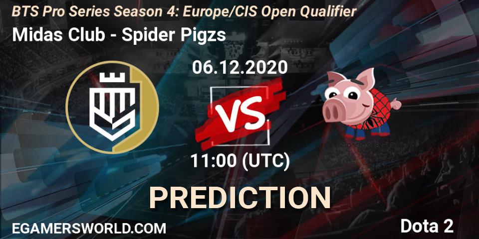 Midas Club - Spider Pigzs: ennuste. 06.12.20, Dota 2, BTS Pro Series Season 4: Europe/CIS Open Qualifier