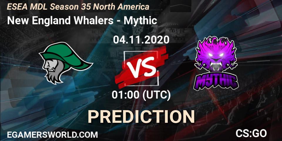 New England Whalers - Mythic: ennuste. 04.11.2020 at 22:00, Counter-Strike (CS2), ESEA MDL Season 35 North America