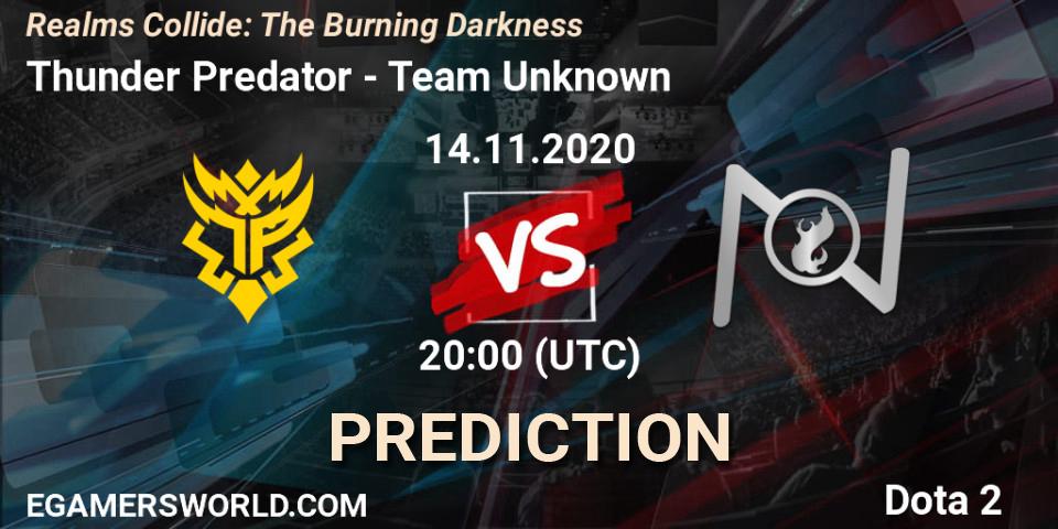 Thunder Predator - Team Unknown: ennuste. 14.11.20, Dota 2, Realms Collide: The Burning Darkness