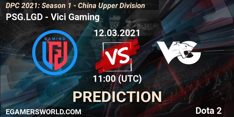 PSG.LGD - Vici Gaming: ennuste. 12.03.2021 at 11:39, Dota 2, DPC 2021: Season 1 - China Upper Division