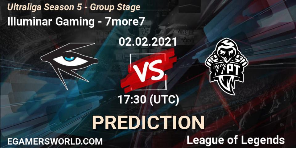 Illuminar Gaming - 7more7: ennuste. 02.02.2021 at 17:30, LoL, Ultraliga Season 5 - Group Stage