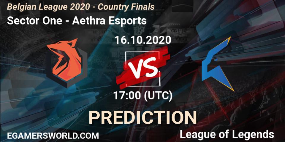 Sector One - Aethra Esports: ennuste. 16.10.2020 at 17:24, LoL, Belgian League 2020 - Country Finals