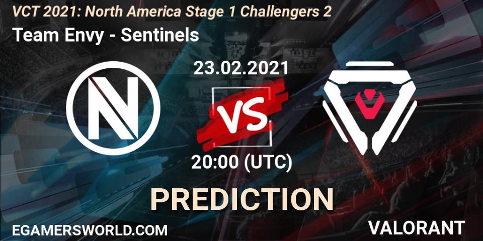 Team Envy - Sentinels: ennuste. 23.02.2021 at 20:00, VALORANT, VCT 2021: North America Stage 1 Challengers 2