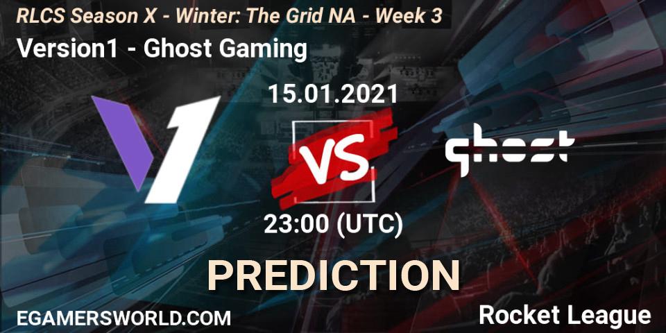 Version1 - Ghost Gaming: ennuste. 15.01.2021 at 23:00, Rocket League, RLCS Season X - Winter: The Grid NA - Week 3